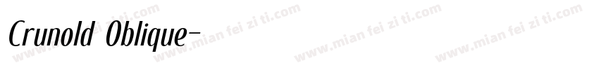 Crunold Oblique字体转换